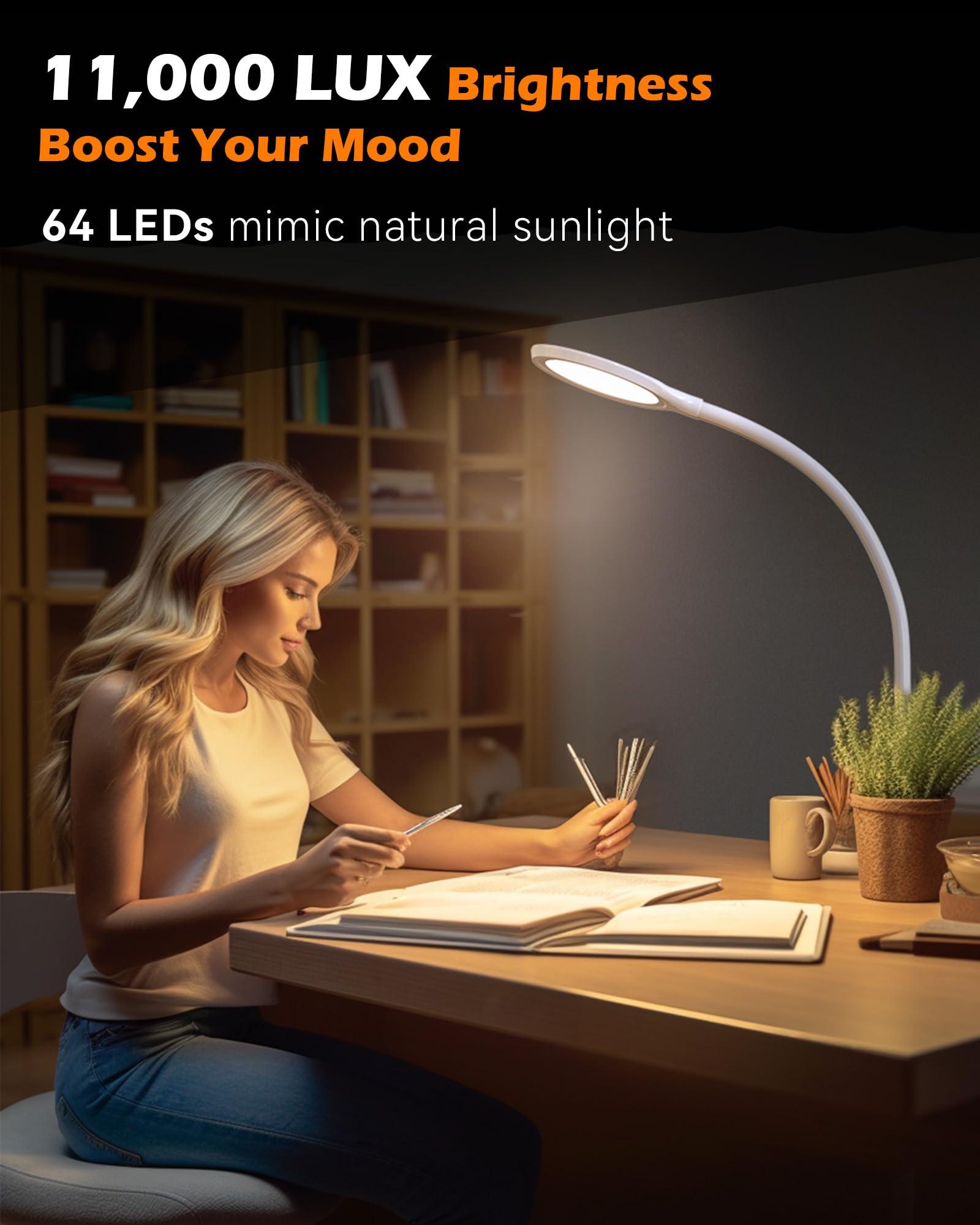 Aoife Aoife Light Therapy Lamp, 11000 Lux Sun Light Therapy Lamp, UV-Free Sunlight Lamp, 10 Brightness Levels, Full Spectrum Happy Therapy Lamp