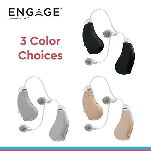 Lucid Hearing Lucid Hearing Engage Premium OTC Hearing Aids (Compatible with iPhone, Black)