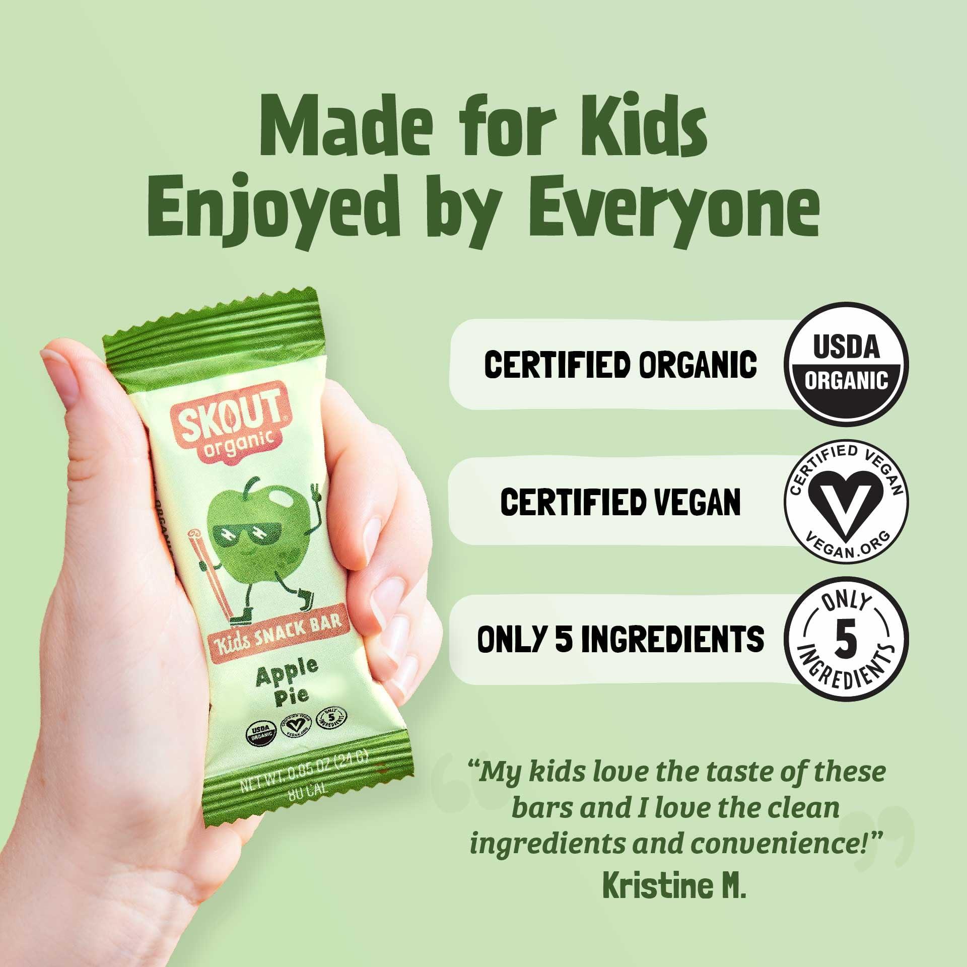 Skout Organic Skout Organic Real Food Bars for Kids Fruit Variety Pack (36 Pack) | Organic Snacks for Kids | Plant-Based Nutrition, No Refined Sugar | Vegan | Gluten, Dairy, Grain & Soy Free