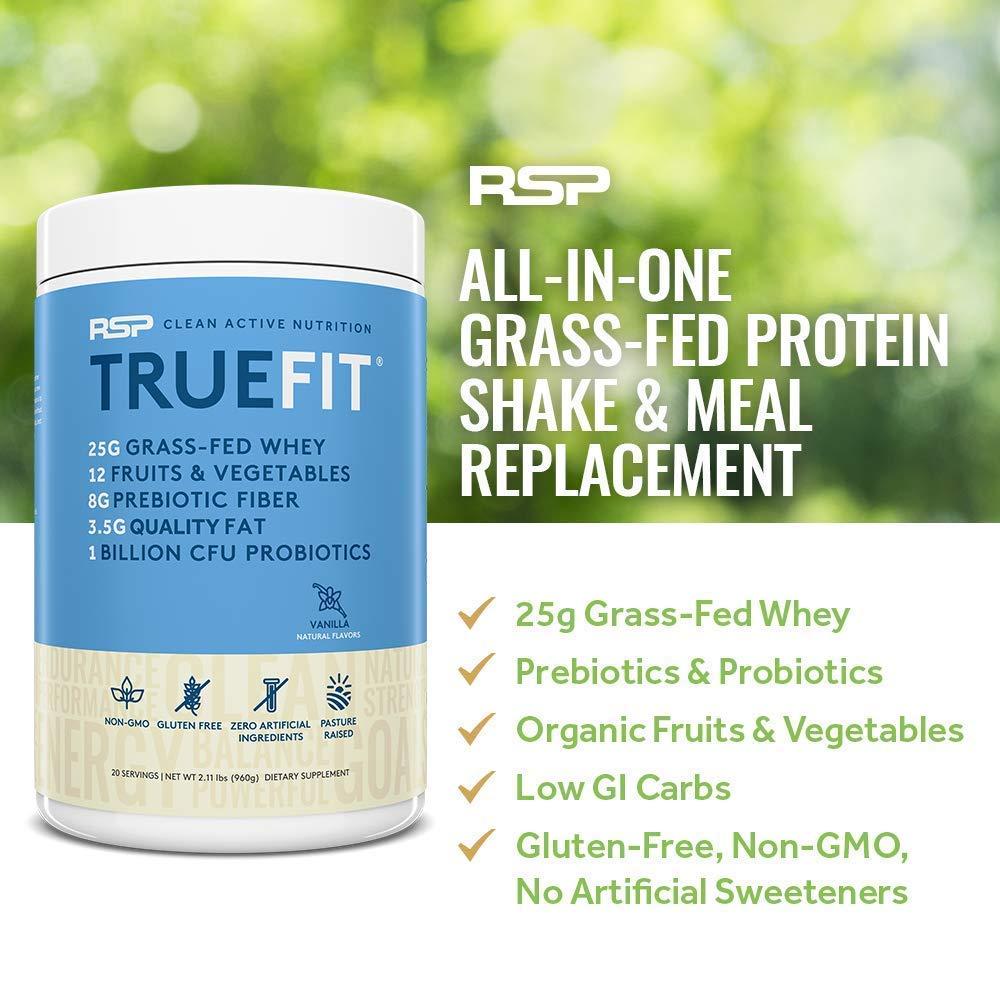 RSP NUTRITION RSP NUTRITION AminoLean Pre Workout Energy (Watermelon 30 Servings) with TrueFit Protein Powder (Vanilla 2 LB)