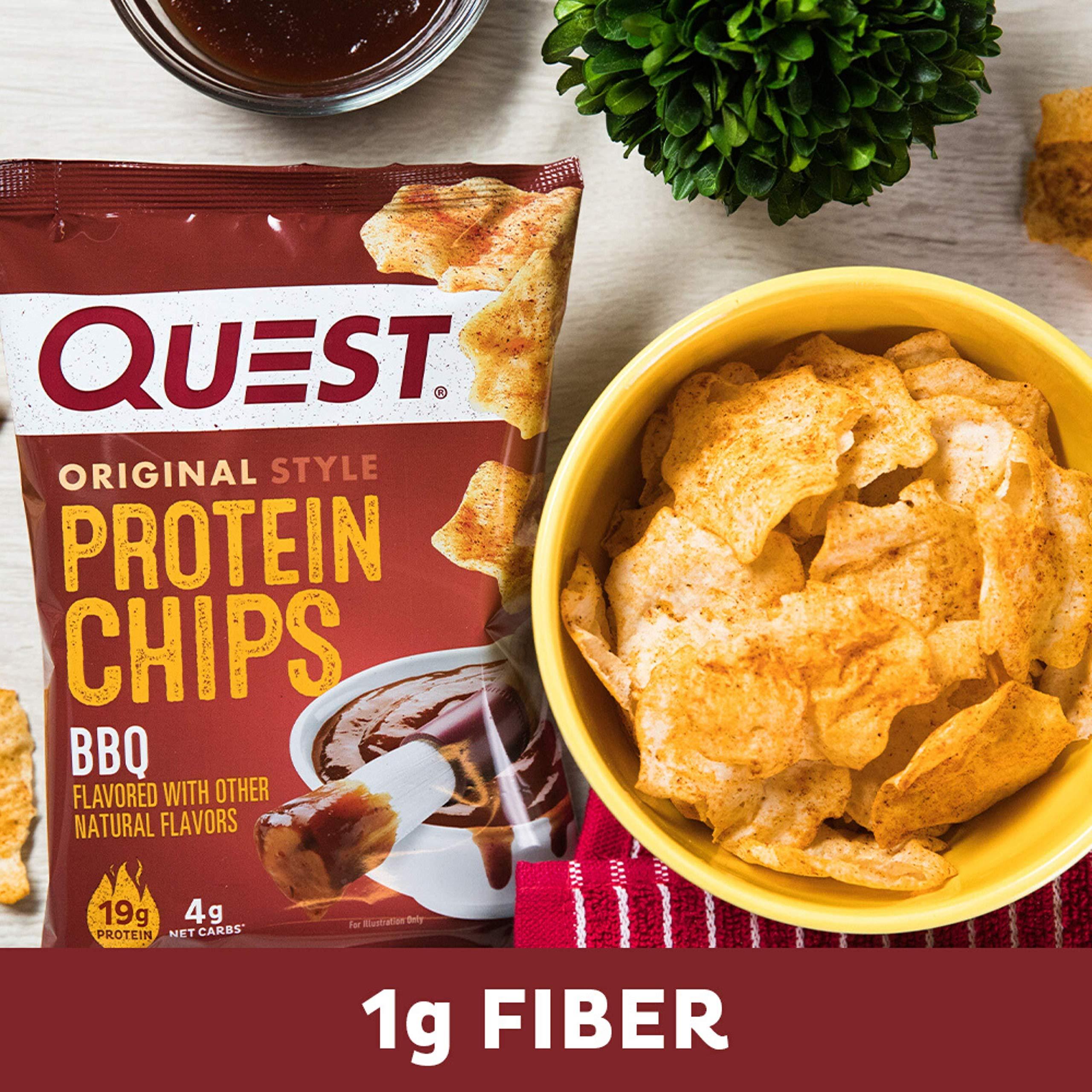 Quest Nutrition Quest Nutrition BBQ Protein Chips, 19g Protein, 4g Net Carb, Low Carb, Gluten Free, 1.1 oz (Pack of 12)