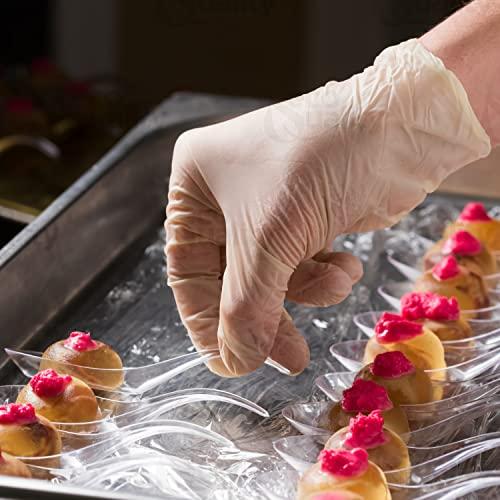 EcoQuality EcoQuality Disposable Vinyl Exam Gloves, Disposable Latex Free Medical Gloves, Non-Sterile, Food Safe, Powder Free, Cleaning, Cooking (200, Medium)