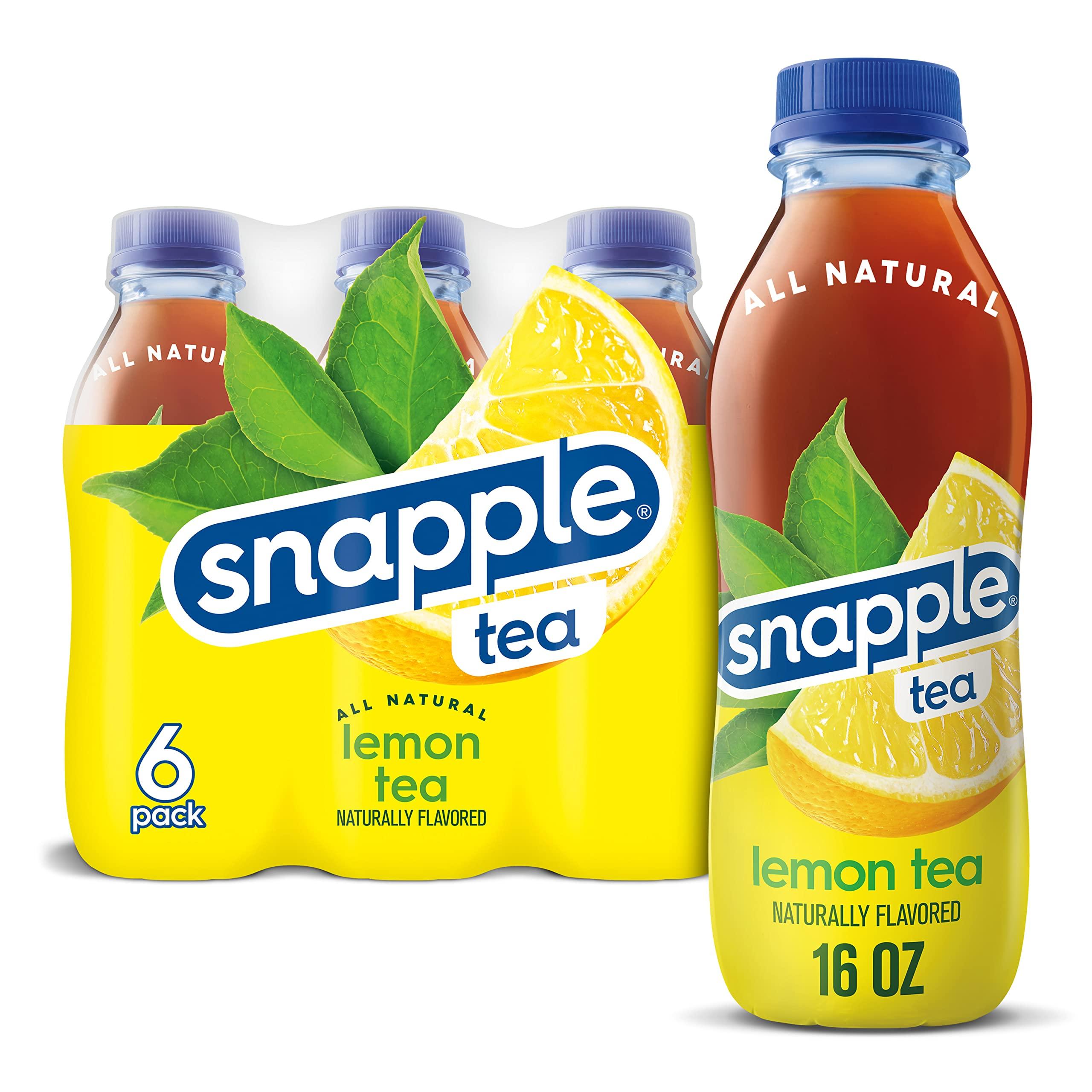 Snapple Snapple Lemon Tea, 16 fl oz recycled plastic bottle, 6 pack