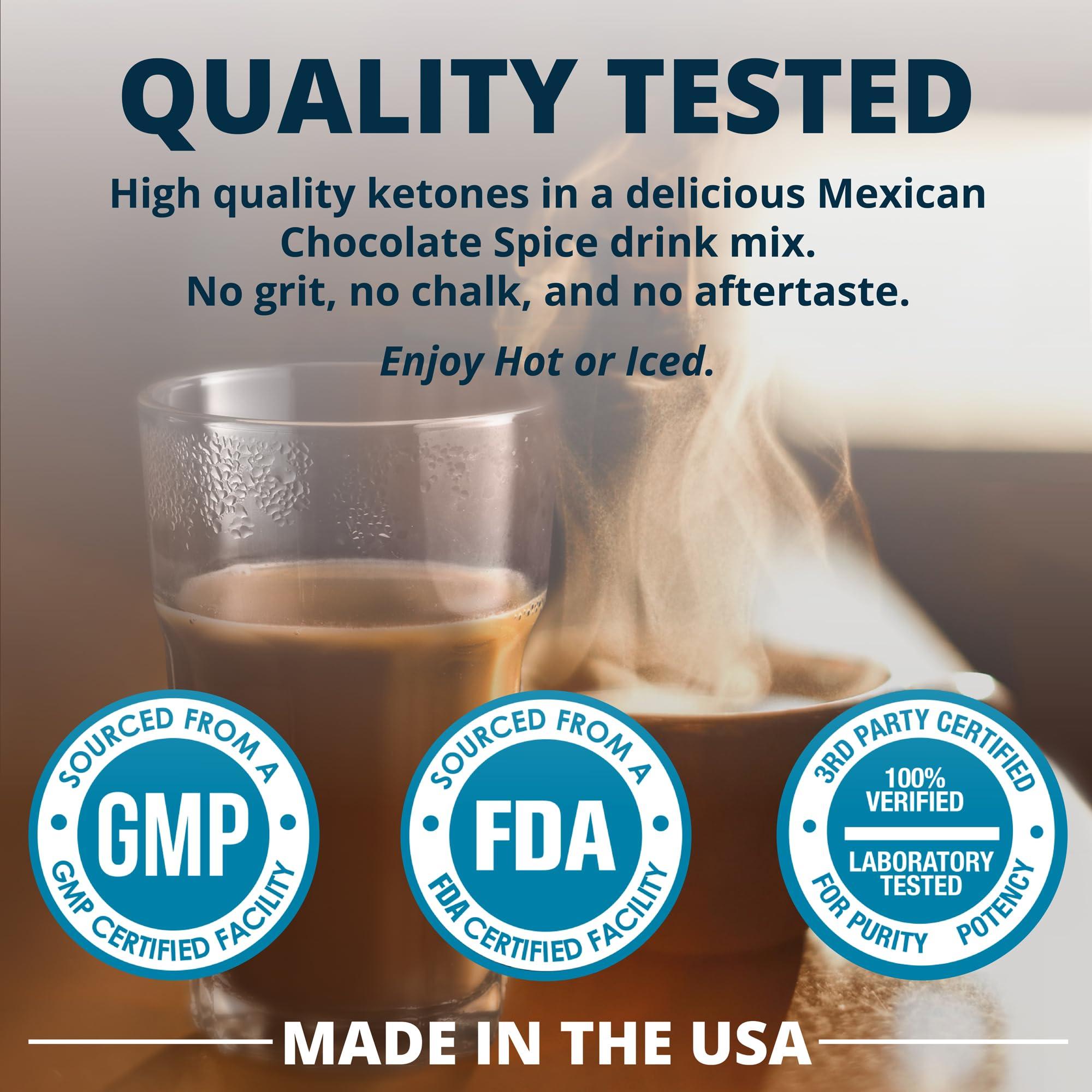 Dr. Boz Dr. Boz - Keto BHB Powder - Mexican Chocolate Spice, 20 Servings - Ketones Drink - Energy & Reduced Cravings - Max Strength Dietary Supplement - Quality Tested - Made in The USA - 10.9oz (310g)