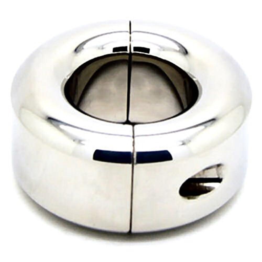 NineLife Basics TheChainGang Donut Ball Stretcher Weight, Two Piece Surgical Steel Ball Stretchers Weights (40mm Tall x 42mm ID - 1lb 11.7oz)