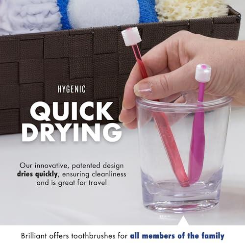 Brilliant Brilliant Oral Care Baby Toothbrush with Soft Bristles and Round Head, for a Toddler Approved, Easy to Use All-Around Clean Mouth, Ages 0-2 Years, Blue, 1 Pack