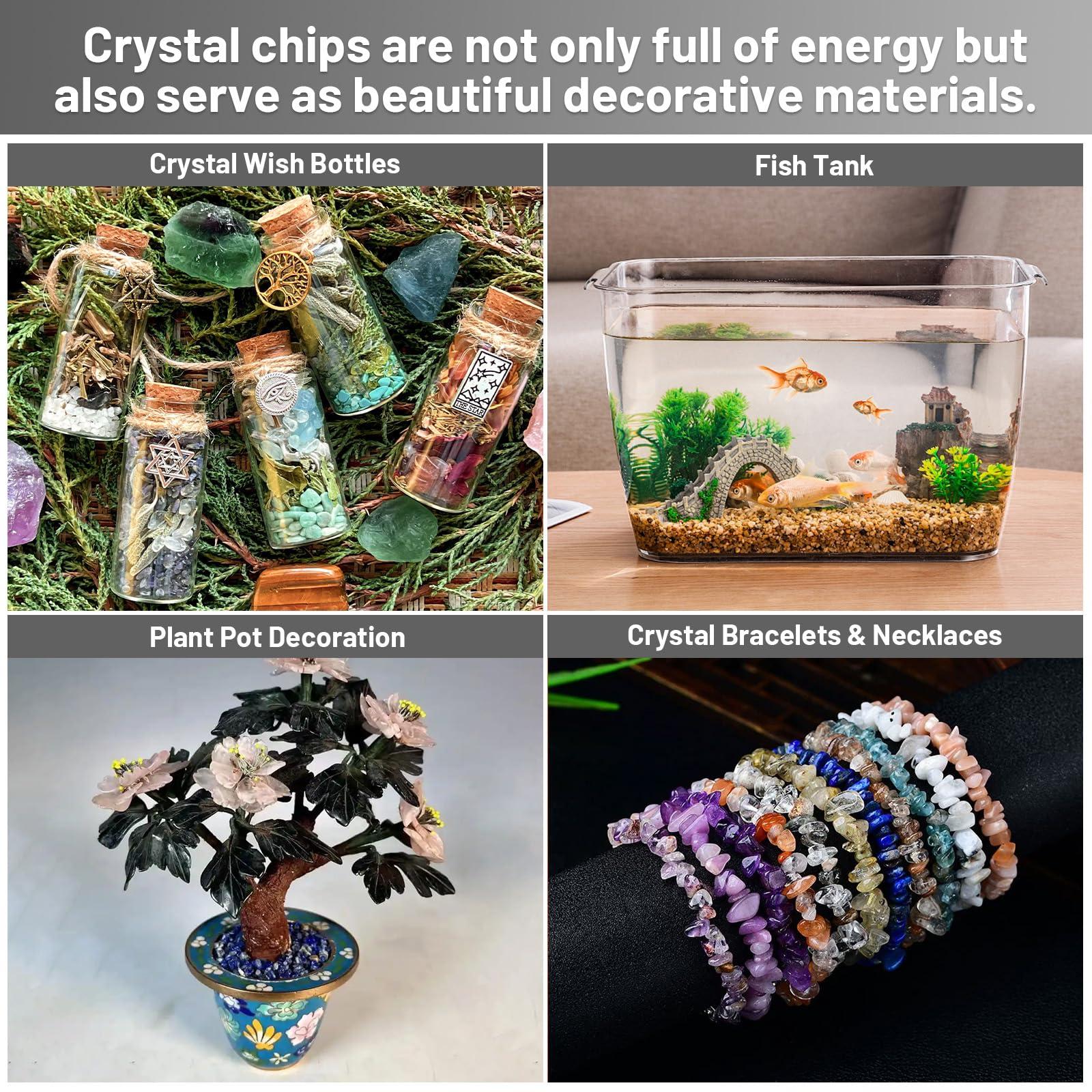 Orientrea Orientrea 1.1lb Natural Crushed Obsidian Crystal Tumbled Chips-Healing Crystals Chips Bulk, Crushed Crystal Gemstones for Crafts, Beautiful Package for Gift (Obsidian)