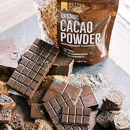 BetterBody Foods BetterBody Foods Organic Cacao Powder, Rich Chocolate Flavor, Non-GMO, Gluten-Free, Cocoa, 16 ounce, 1 lb bag