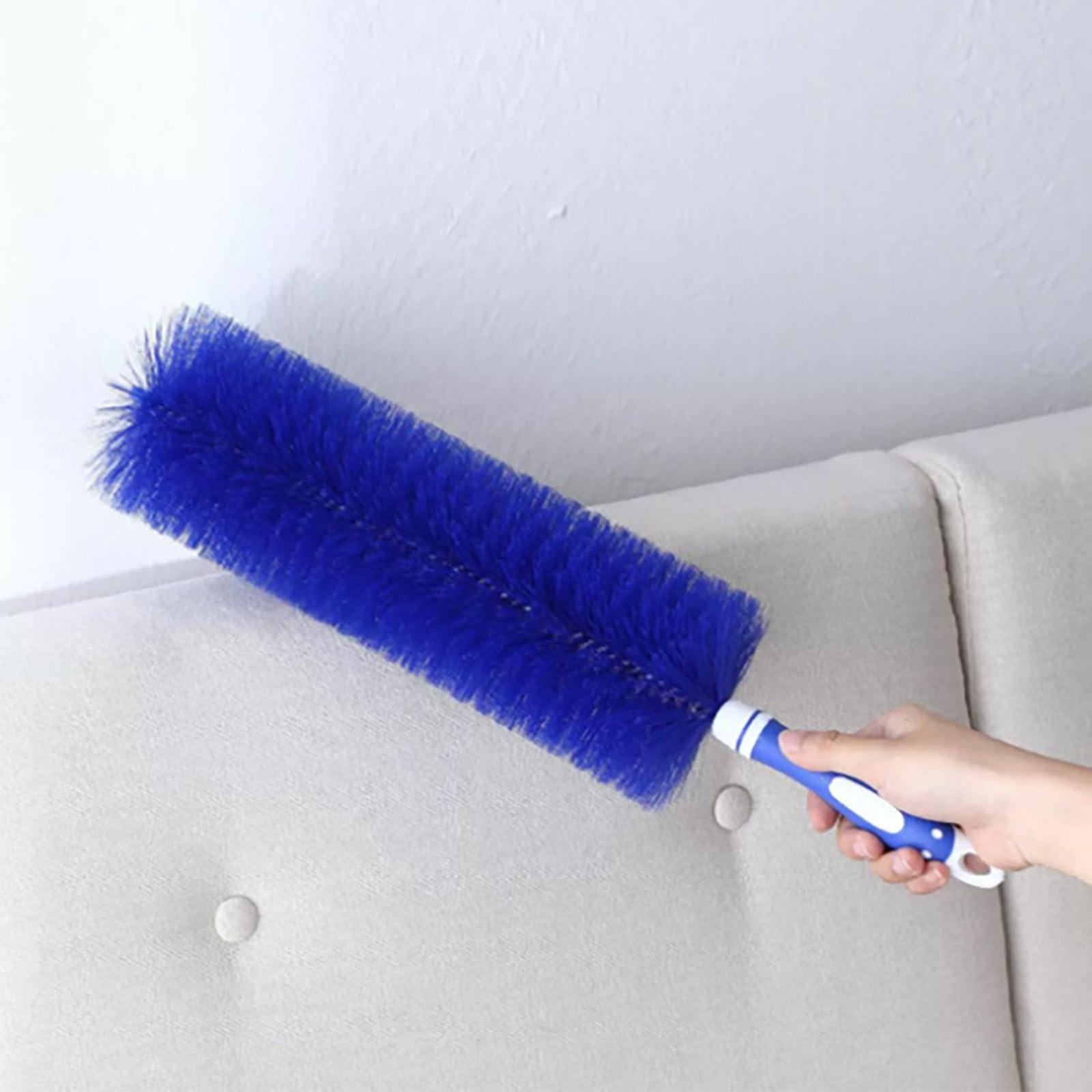 Generic 2024 New Microfiber Dust Flexible Fan Dusting Brush, Curved Screen Window Louver Cleaning Brush, Bendable Dusting Brush for Electric Fan, Multifunctional Cleaning Brushes for Household Use (Blue)