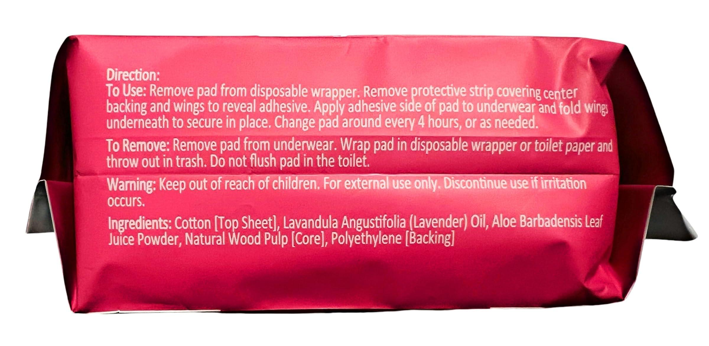 B-Pure B-Pure Lavender and Aloe Infused Overnight Pads, 6 ct