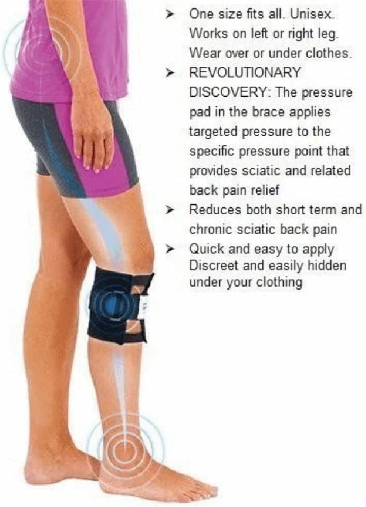 LKTM Sciatica Pain Relief Brace, 2022 Top Sciatica Leg Brace As Seen on TV, Plus Size Brace for Sciatica, Sciatic Nerve Brace Sciatica Acupressure Leg & Back Pain Relief, for Sciatic Nerve Pain Relief (2PCS)