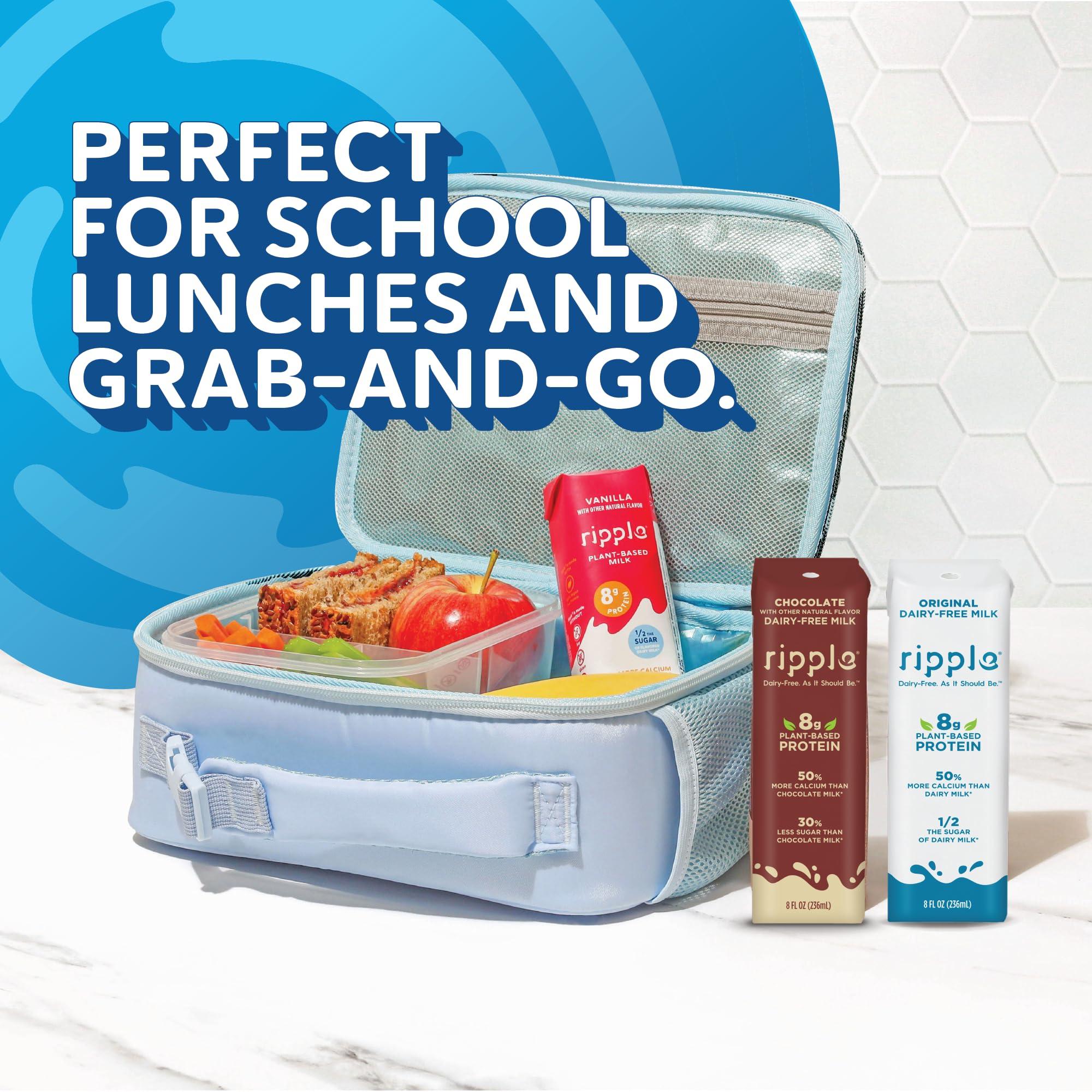 Ripple Ripple Vegan 8 oz Dairy-Free Milk, Vanilla (12 Pack) & Ripple Vegan 8 oz Dairy-Free Milk, Original (12 Pack) | 24 Pack