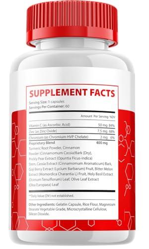 Indelo GlycoFree Capsules, GlycoFree Advanced Supplement, All Natural Formula to Maintain Healthy Levels, Maximum Strength Daily Formula, Glyco Free Capsules Reviews (1 Pack - 60 Capsules)