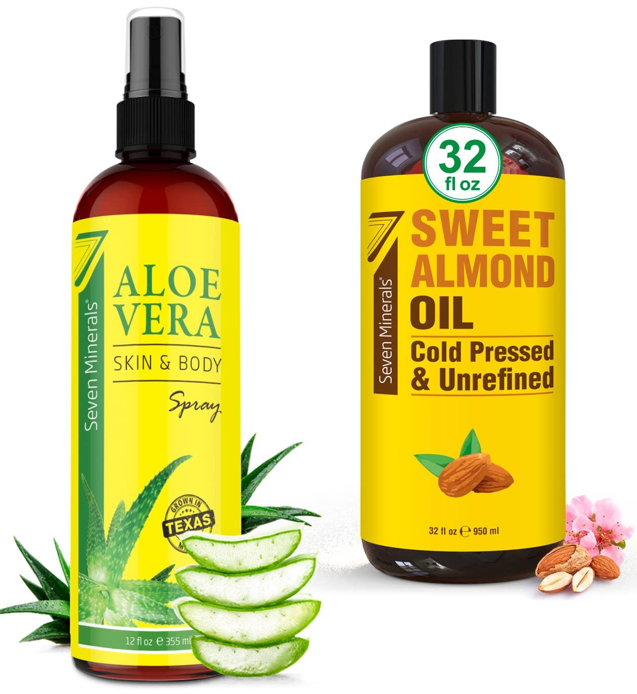 Seven Minerals Seven Minerals Organic Aloe Vera Spray & Sweet Almond Oil