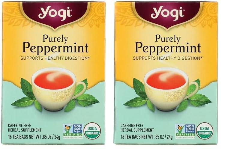 Yogi Yogi Tea, Purely Peppermint, 16 Count (Pack of 2)