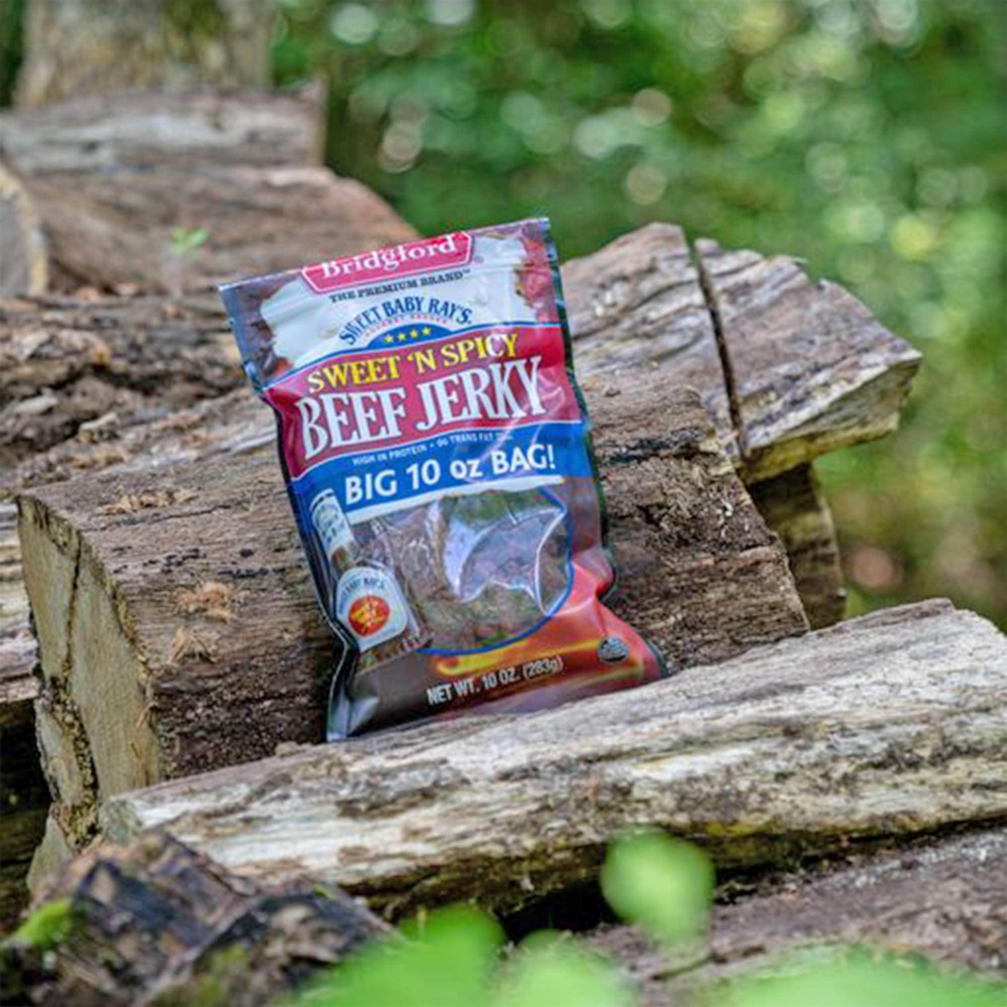 Bridgford Bridgford Sweet Baby Rays Beef Jerky Sweet N Spicy 10 oz Pack of 2 - High Protein Sweet and Spicy Beef Jerky for Your Dietary Preference - Ready-to-Eat Spicy Beef Jerky for On-the-Go Snacking