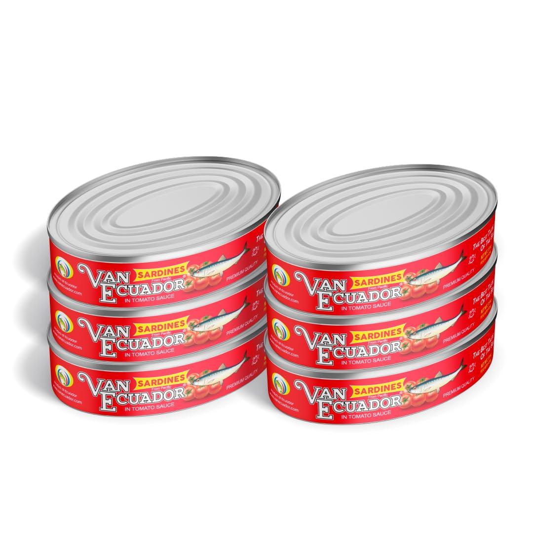 Van Ecuador Van Ecuador Oval Sardines in Tomato Sauce, 15 Oz (Pack of 6)
