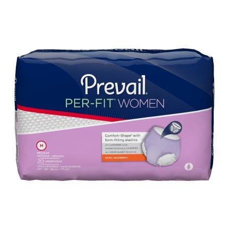 Prevail Prevail Per-Fit for Women Daily Protective Underwear, Pull-up Disposable Adult Diaper for Women, Extra Absorbency, Medium, 18 Count Bag