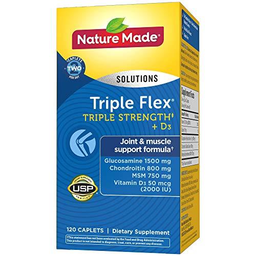 Nature Made Nature Made TripleFlex Triple Strength Caplets with Vitamin D3, 120 Count for Joint Support