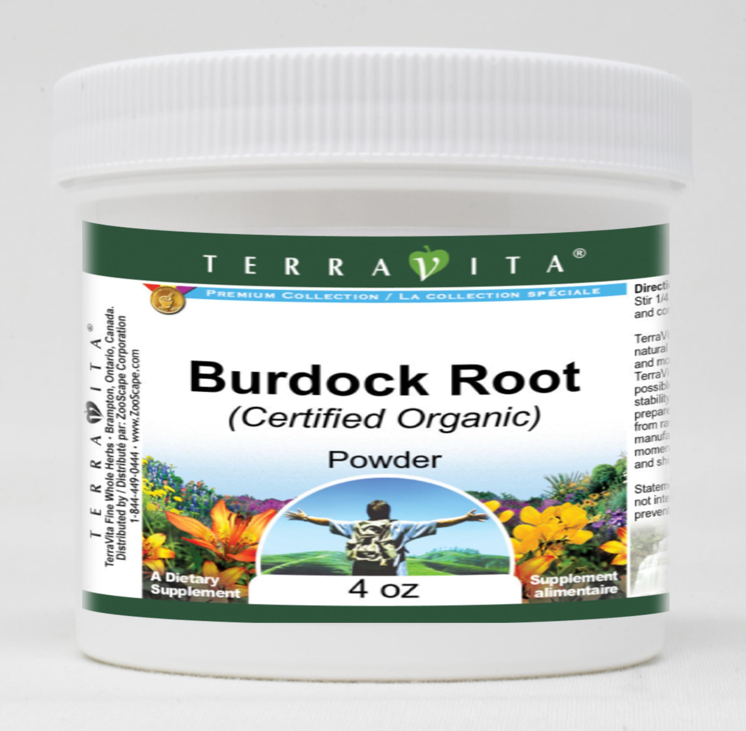 Terravita Burdock Root (Certified Organic) Powder (4 oz, ZIN: 517585) - 3 Pack