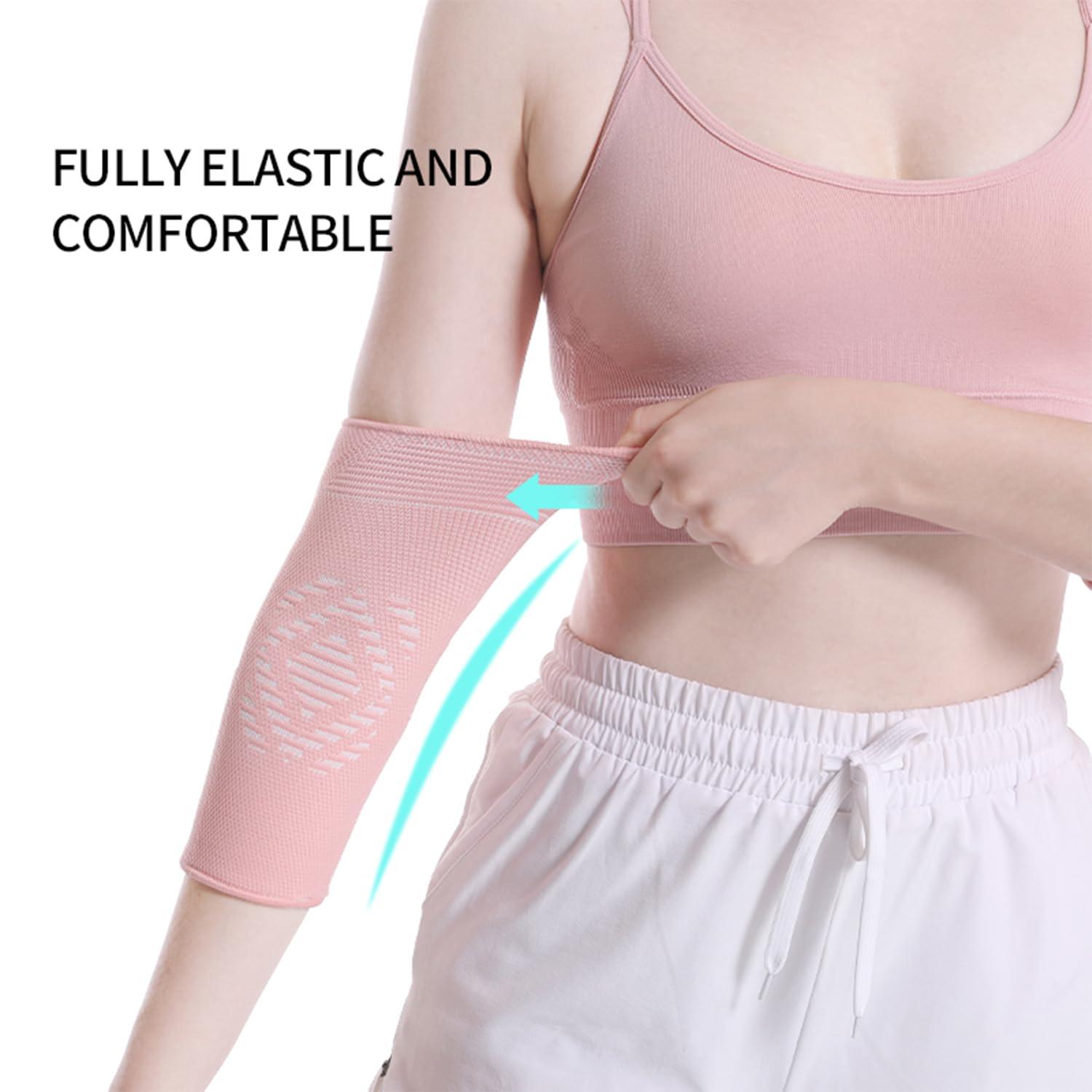 Cinlitek Cinlitek Elbow Support Brace for Women and Men,Elbow Compression Sleeve, for Golfers Elbow, Tennis Elbow, Arthritis, Weightlifting, Tendonitis,Gym,Workouts,Reduce Joint Pain(Pink, X-Large)