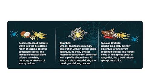 Insnacc White Elephant Gifts For Adults - 0.78 Ounce Real Edible Flavored Insects For Humans, Funny Birthday Gifts, Weird Gifts (Tarantula & Assorted Bugs, Box of 3)