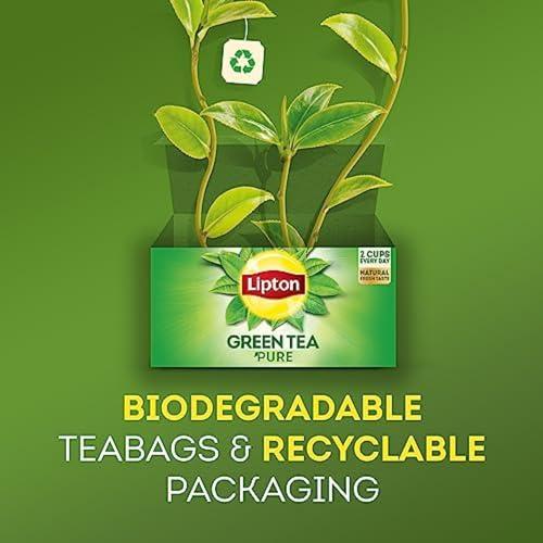 Lipton Lipton Decaf Green Tea Bags, Unsweetened Teabags for Hot or Iced Tea with Caffeine and Flavonoids, 240 Total Bags (40ct - Pack of 6)