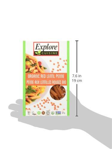 EXPLORE CUISINE Explore Cuisine Organic Red Lentil Penne Pasta, Non GMO, 8 Ounces (Pack Of 6)