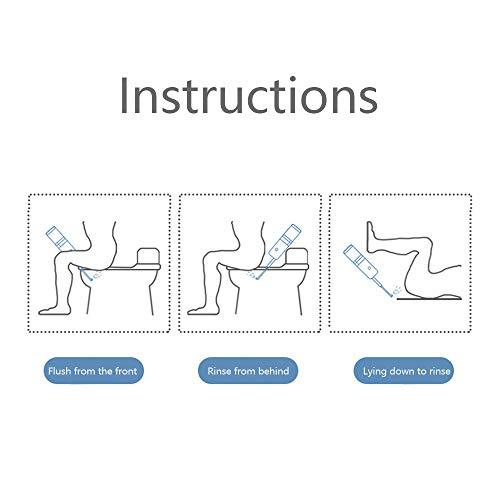 VYSIYIA Portable Travel Bidet IPX6 Waterproof Mini Sprayer with Bubbles Travel Size Cleanser with Three Modes Retractable Nozzle Rotatable Blue