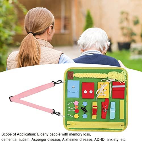 Dioche Memory Loss Fidget Blanket Dementia Sensory Pad Educational Sensory Toys Alzheimer Patient Anxiety Sensory Blanket Anxiety Relief Improves Mental Stimulation