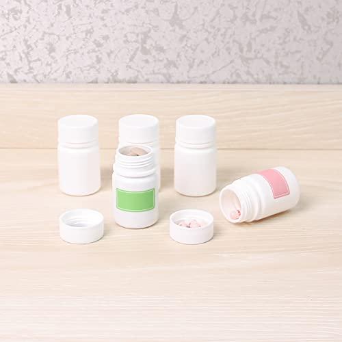 ePizdiz ePizdiz Small Plastic Empty Pill Bottle with Caps Labels for Travel Medicine Bottle Organizer Vitamin Container,10pcs(25ml)