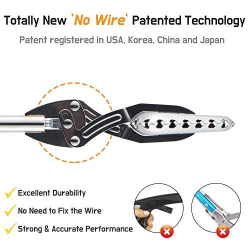 FTH FTH All Stainless Steel Grabber Reacher Pickup Tool Heavy Duty Trash Picker Log BBQ Fireplace pits Snake Tongs Plogging tool