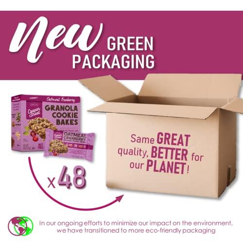 COOPER STREET Cooper Street Granola Cookie Bake - Chewy Granola Bars with Chia, Flax, Buckwheat and Oats in Delicious Oatmeal Cranberry Flavor | Individually Wrapped Healthy Breakfast Bars | 1 oz | 48 Pack
