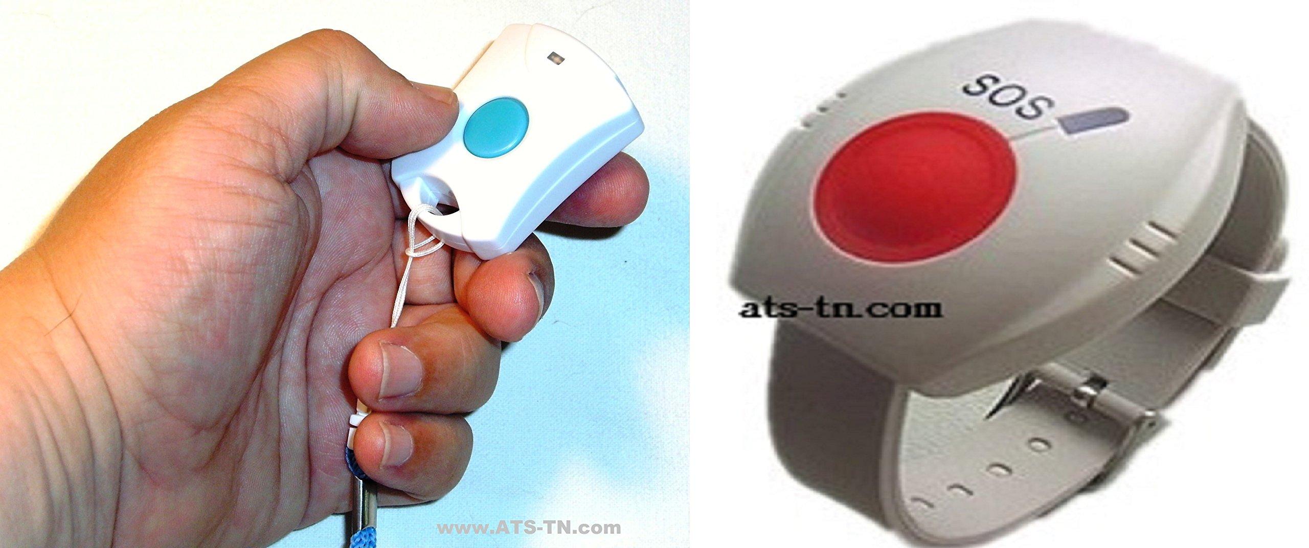 Assistive Technology Services Elderly Senior Medical Alert System | NO Monthly Fees | No Subscription | Calls Family and/or Friends and/or 911 | Uses Landline or Cell Phone Adapter