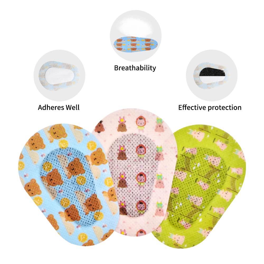 AndicAge Kids Adhesive Eye Patches Cute Eye Pads with 3 Different Designs Disposable Eye Patch Pad for Amblyopia, Lazy Eye (60 Count)