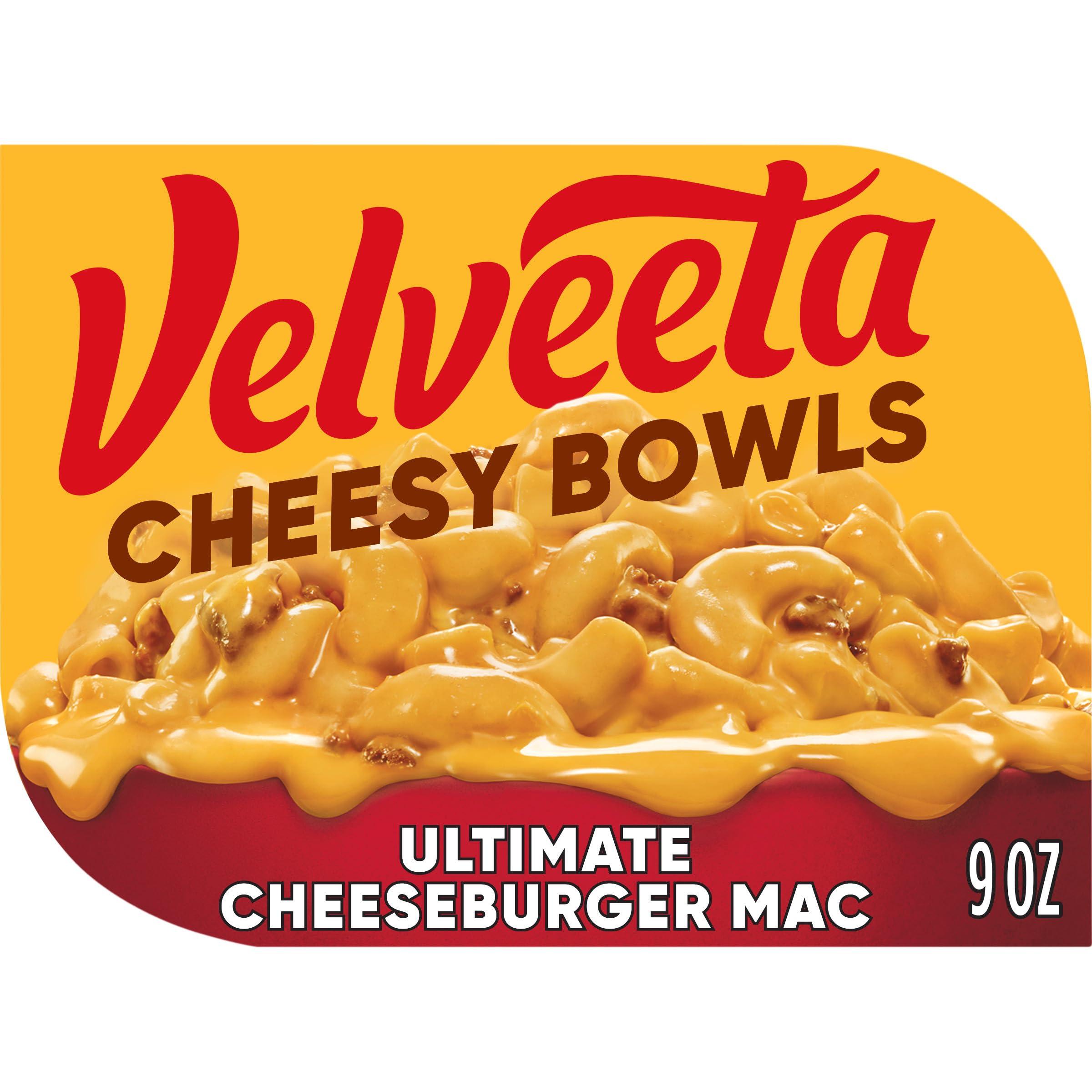 Velveeta Velveeta Cheesy Bowls Ultimate Cheeseburger Mac Microwave Meal, 9 oz Tray