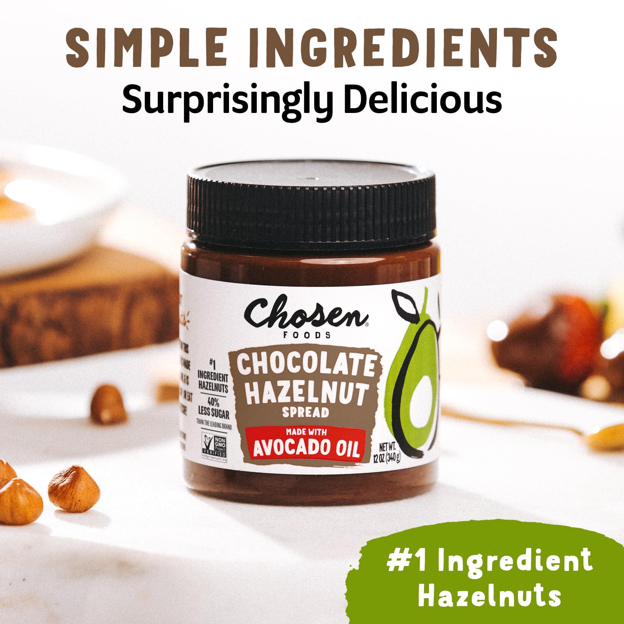 Chosen Foods Chosen Foods Chocolate Hazelnut Spread made with 100% Pure Avocado Oil 12 oz 2-Pack