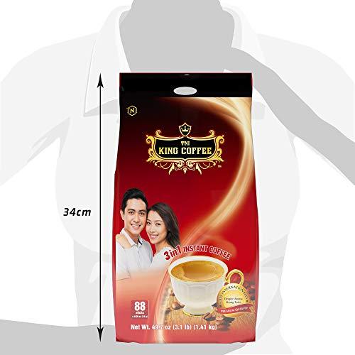 TNI King Coffee King Coffee Premium Instant Coffee - 3 in 1 Vietnamese Coffee Blend w/ Creamer & Sugar - 88 Single Serve Instant Coffee Packets (1 Bag - 88 Sticks)