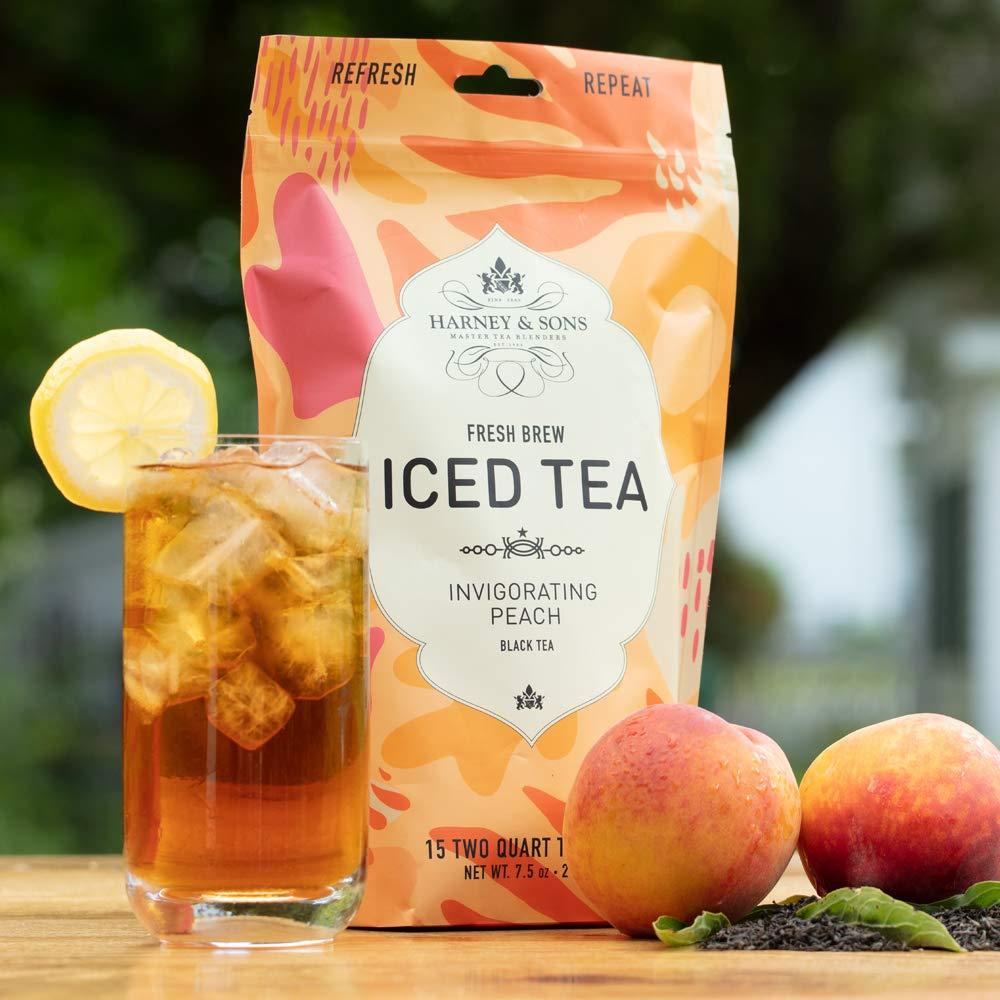 Harney & Sons Harney & Sons Iced Tea Bag of Large Teabags, Peach, 15 Count
