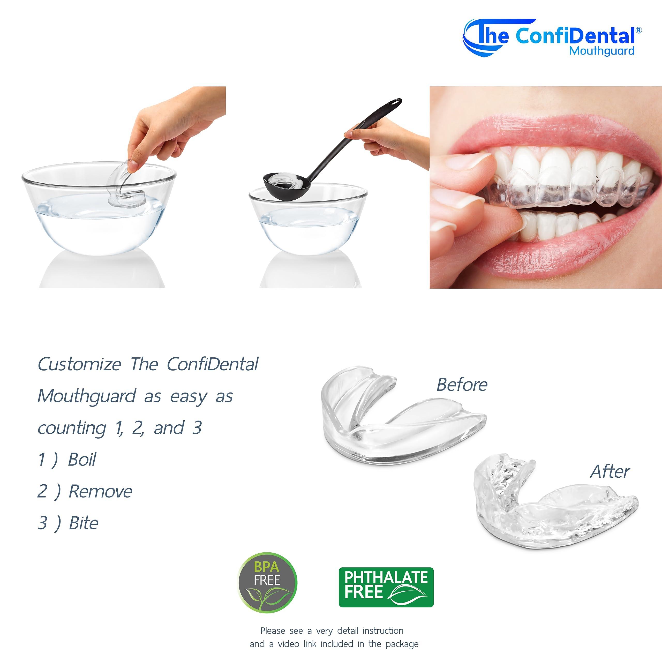 The ConfiDental The ConfiDental Mouth Guard for Grinding Teeth at Night - Model for Small Mouth Pack of 6 Moldable Dental Night Guards for Teeth Grinding and Clenching Teeth Grinding Mouth Guard for Sleep