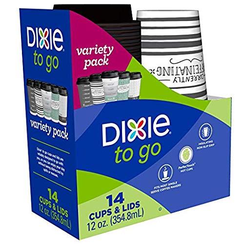 Dixie 14-Pk. Coffee Cups with Lids, 12-oz.