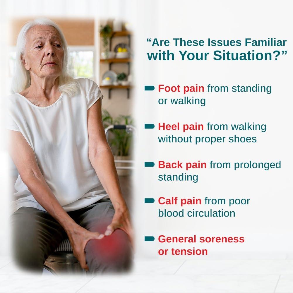 Comfecto Acupressure Massage Slippers with Earth Stone (Men 8-9.5/Women 9.5-11)