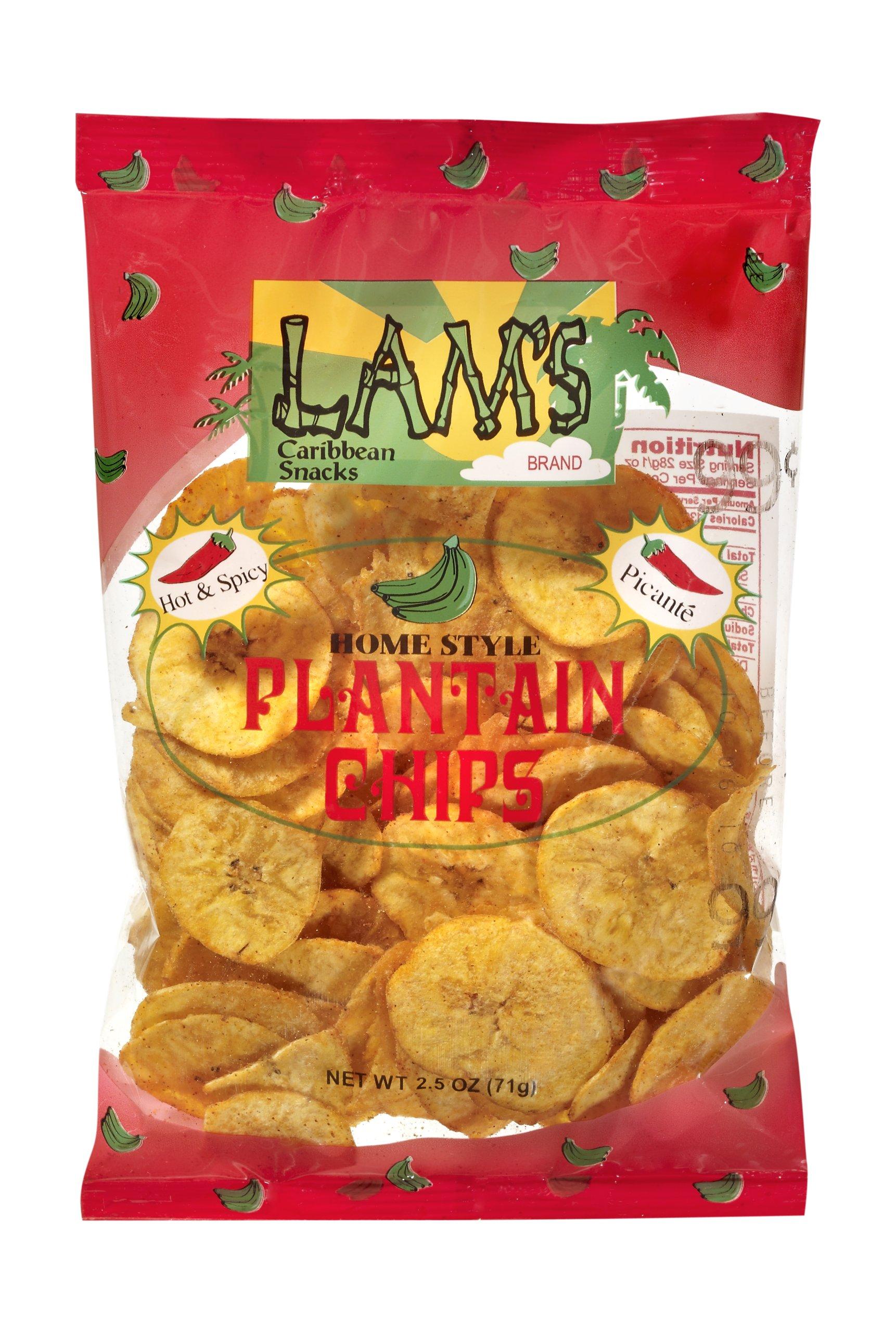 Lamsnacks.com Lam's Hot Plantain Chips (Case of 24 - 2.25 Oz bags)