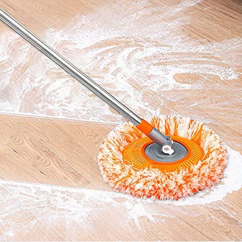 Drkicsy 360 Rotatable Adjustable Cleaning Mop, Extendable Wall Cleaning Mop with Long Handle, Multifunctional Dust Mops Household Rotating Mop for Wall Ceiling Window Floor (Grey, 55-110CM)
