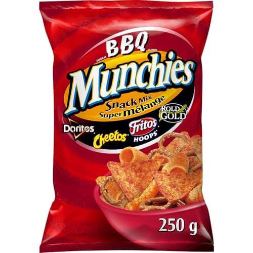 PepsiCo Foods Canada ULC (Frito Lay & Quaker Oats) Munchies BBQ Snack Mix, Doritos, Fritos Hoops & Rold Gold, 250g/8.75 oz., Imported from Canada)