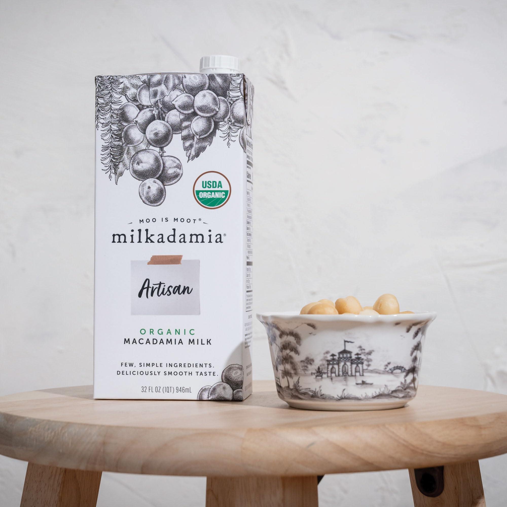 Milkadamia milkadamia Organic Artisan Macadamia Milk, 32 FL OZ (Pack of 6)