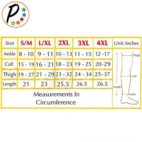 Presadee Presadee Women's Thigh 8-15 mmHg Mild Compression Wide Open Leg Purple Stocking (3X-Large)