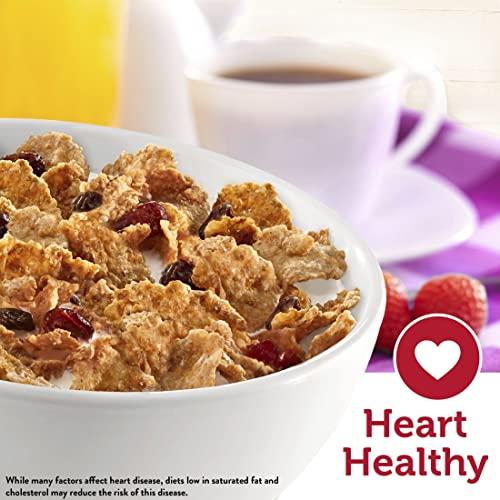 Raisin Bran Kellogg\'s Raisin Bran Cold Breakfast Cereal, Fiber Cereal, Heart Healthy, Original with Cranberries, 14oz Box (1 Box)
