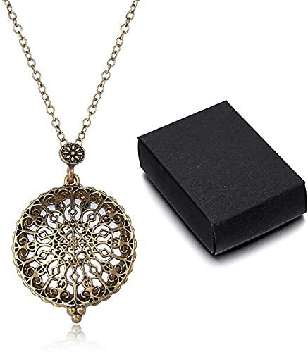 EIERFSKIOT EIERFSKIOT Magnifying Glass Pendant,Magnifying Glass Necklace,Magnifying Glasses Pendant Necklace Magnifier Pocket Magnifying Glass Monocle Hanging Pendant Chain Reading Magnifier