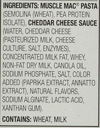 MUSCLE MAC MUSCLE MAC Deluxe Shells & Cheese, Cheddar, 11 Ounce (Pack of 12),Yellow,QP002